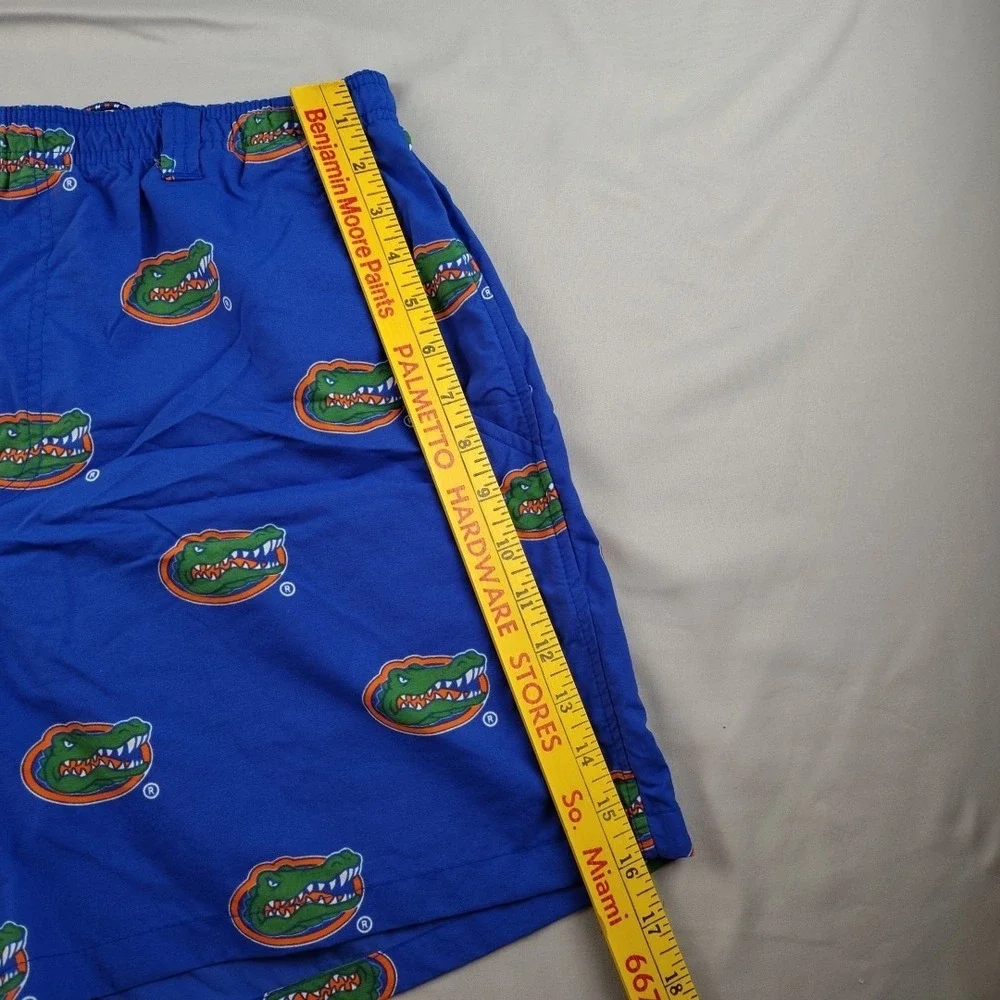 Columbia PFG Mens Medium Florida Gators Swim Trunks Blue NCAA Gator Logo Shorts